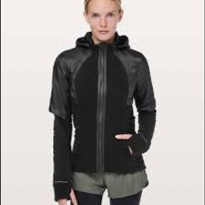 Lululemon Fleece Of Mind Jacket Black 4 EUC